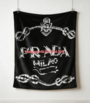 Prada Purple Gradient Diagonal Line Print Flannel Throw Blanket IMG_2743